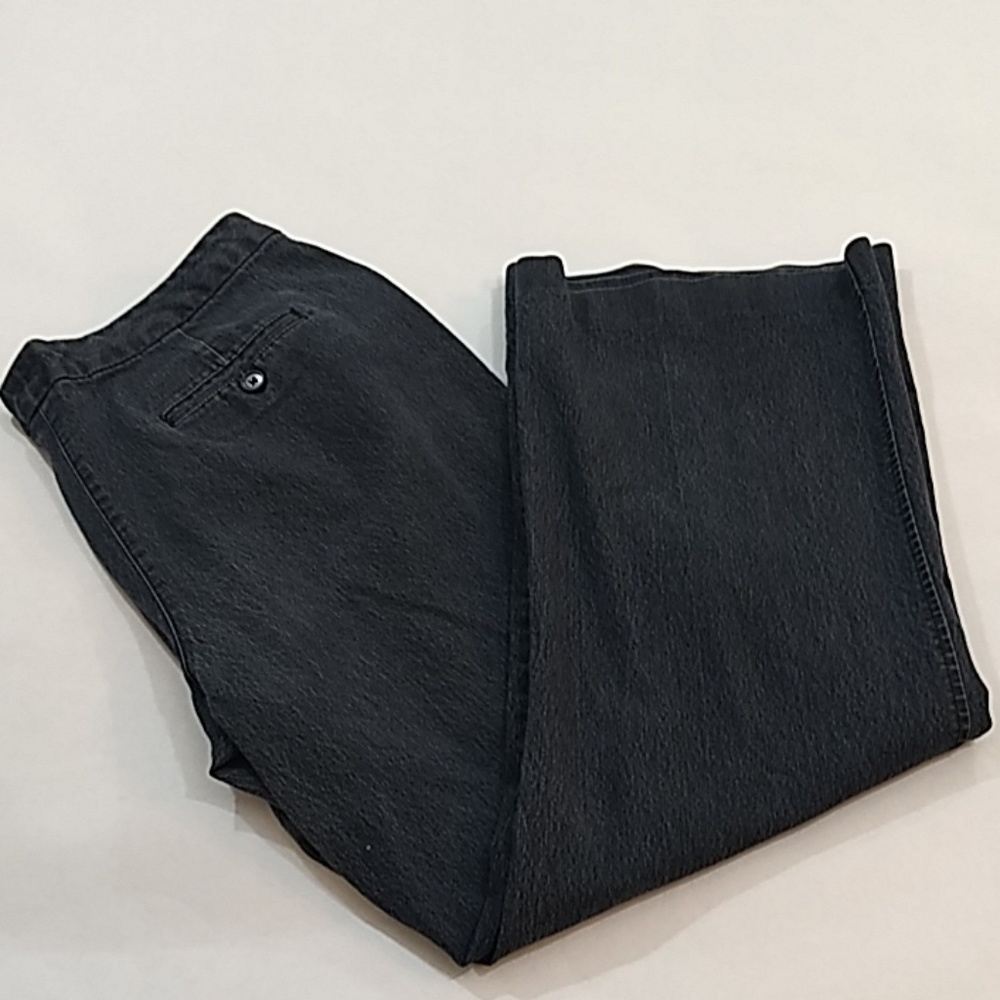 Worthington Dark Denim Trouser Jeans Size 12P Stained Very Comfortable
